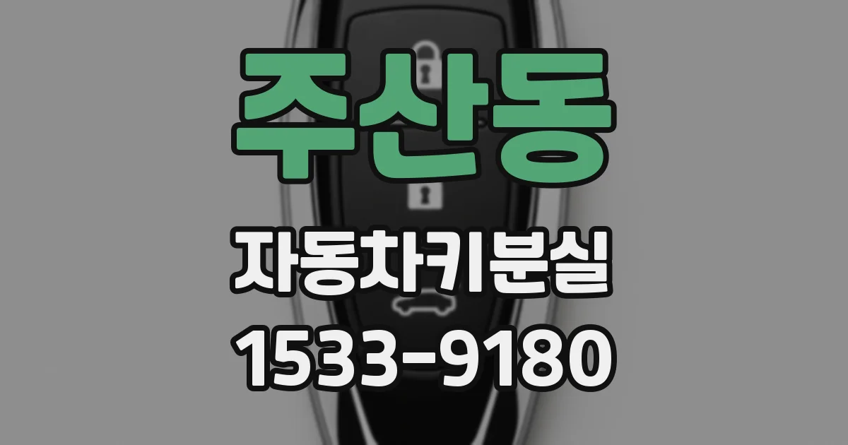 주산동 자동차키분실