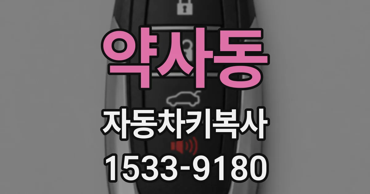 약사동 자동차키복사