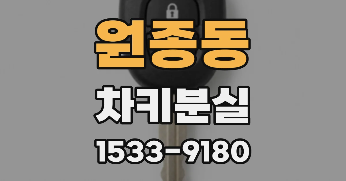 원종동 차키분실