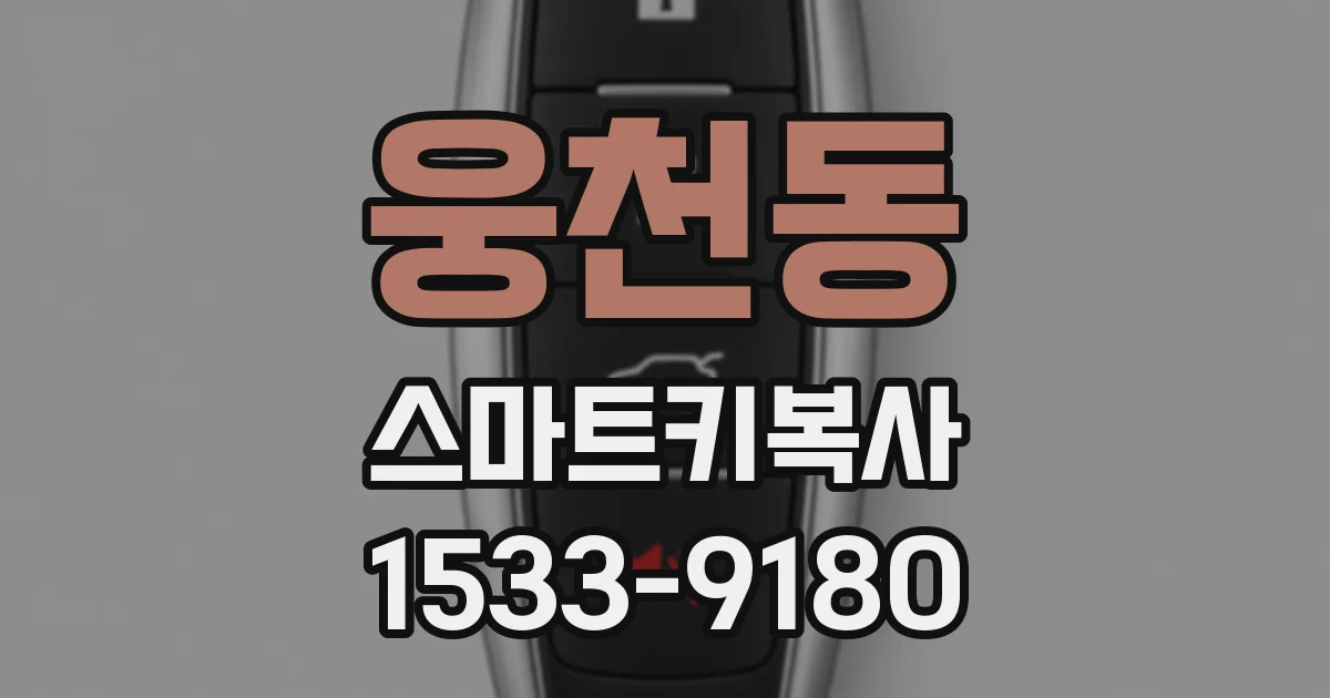 웅천동 스마트키복사
