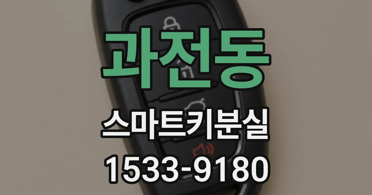 과전동 스마트키분실