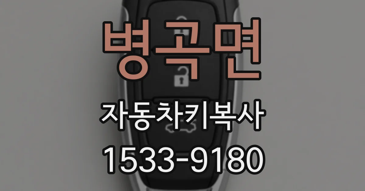 병곡면 자동차키복사