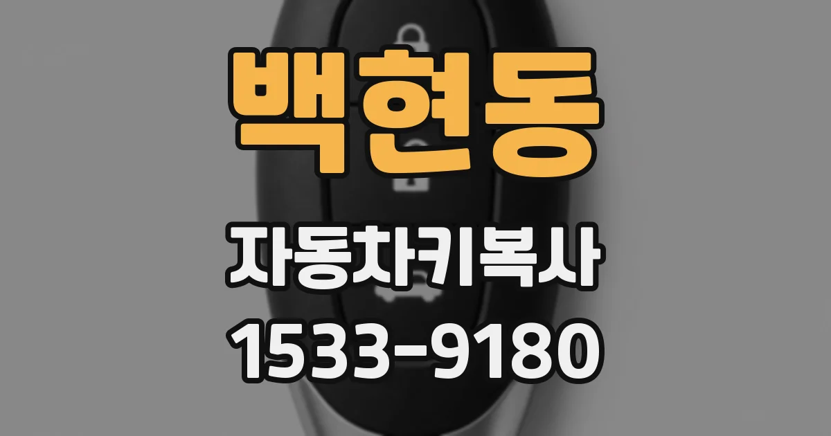 백현동 자동차키복사