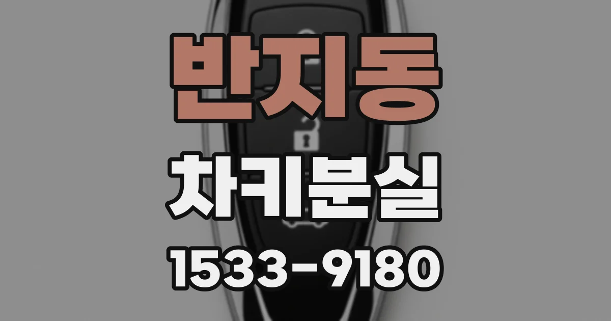 반지동 차키분실