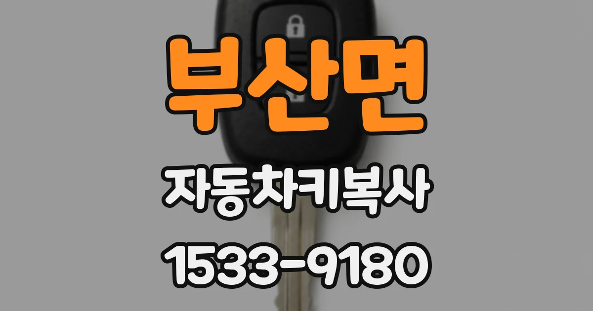 부산면 자동차키복사