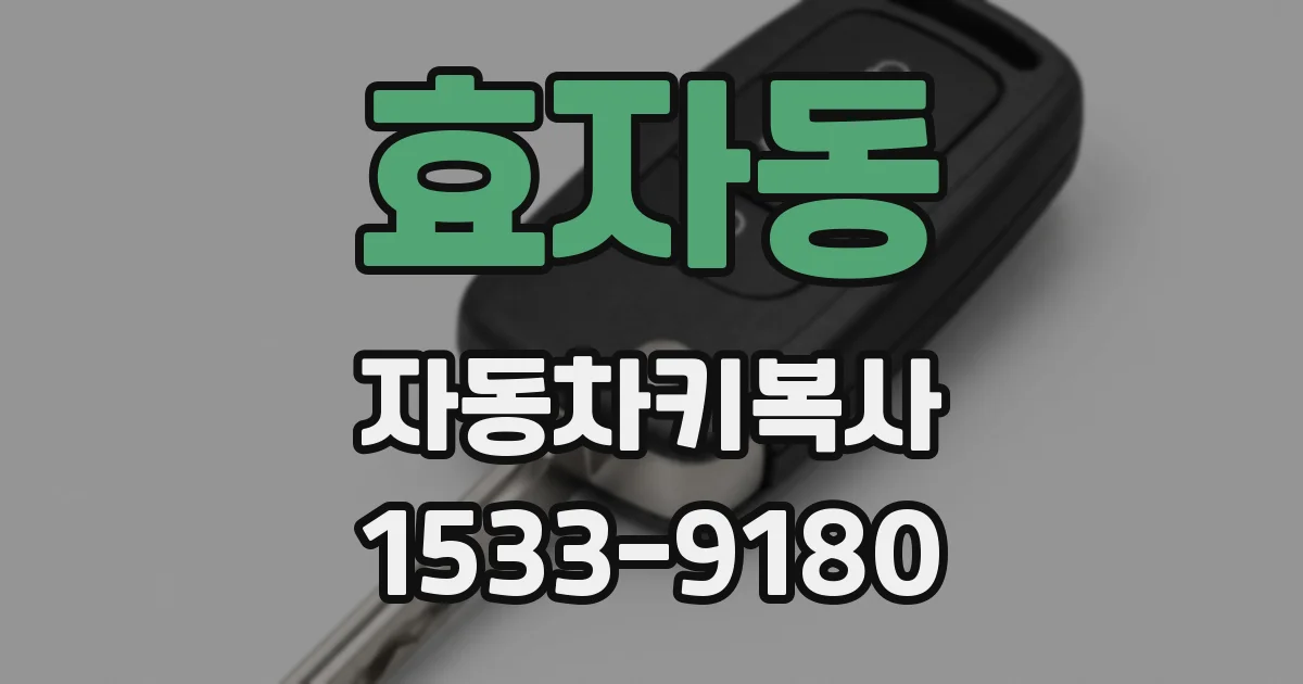 효자동 자동차키복사