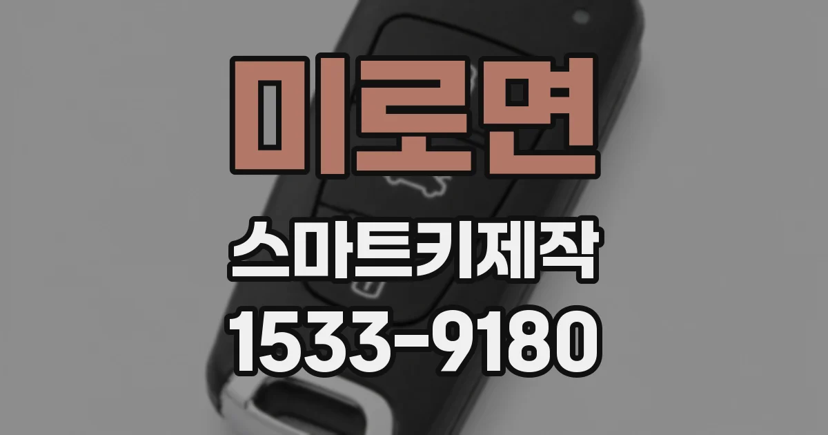 미로면 스마트키제작