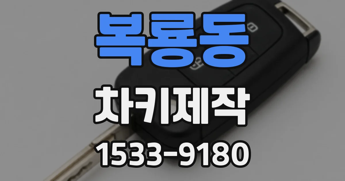복룡동 차키제작