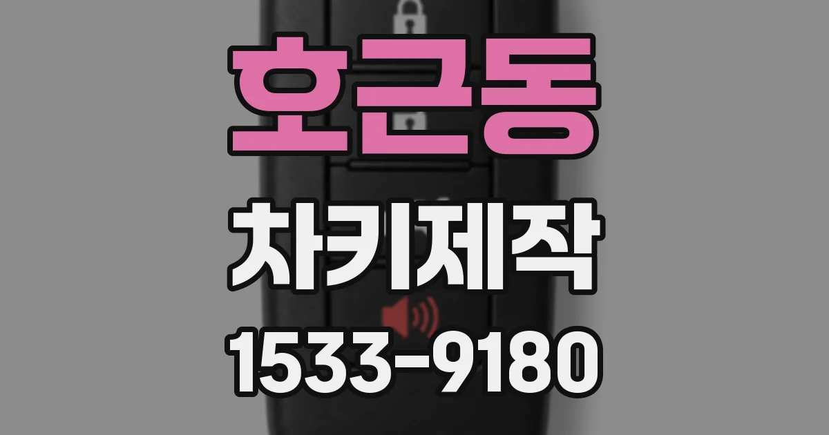 호근동 차키제작