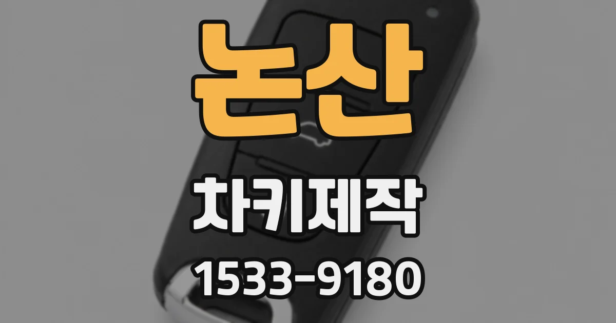 논산 차키제작
