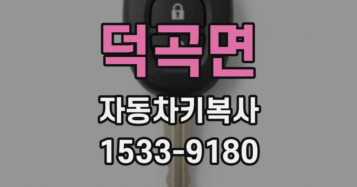 덕곡면 자동차키복사