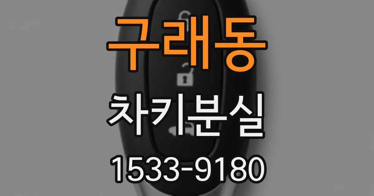 구래동 차키분실
