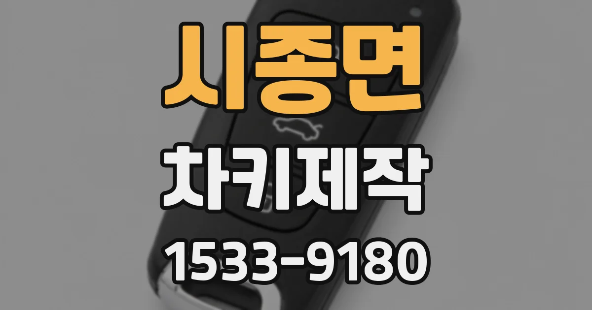 시종면 차키제작