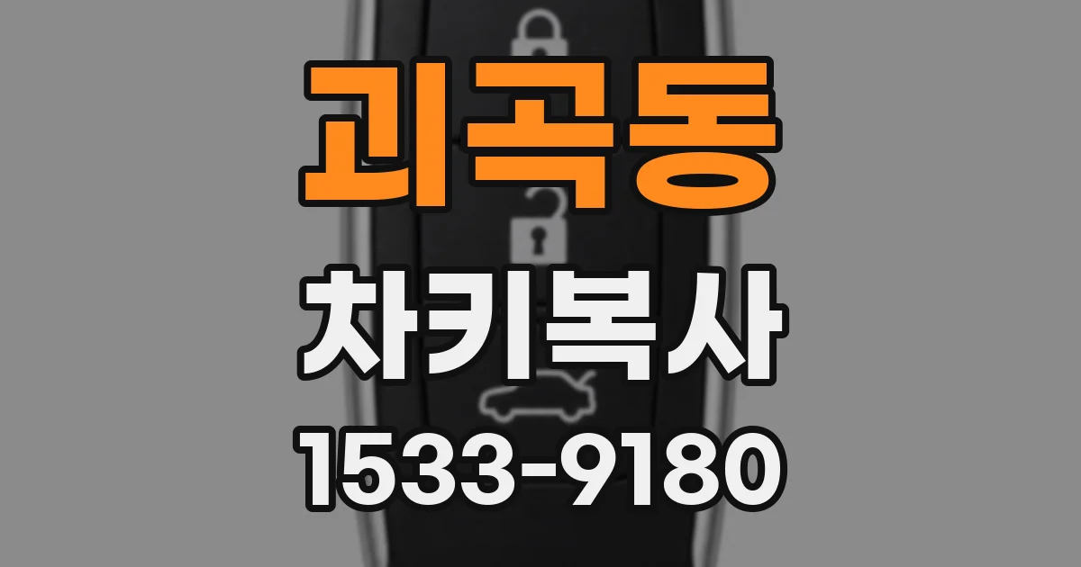 괴곡동 차키복사