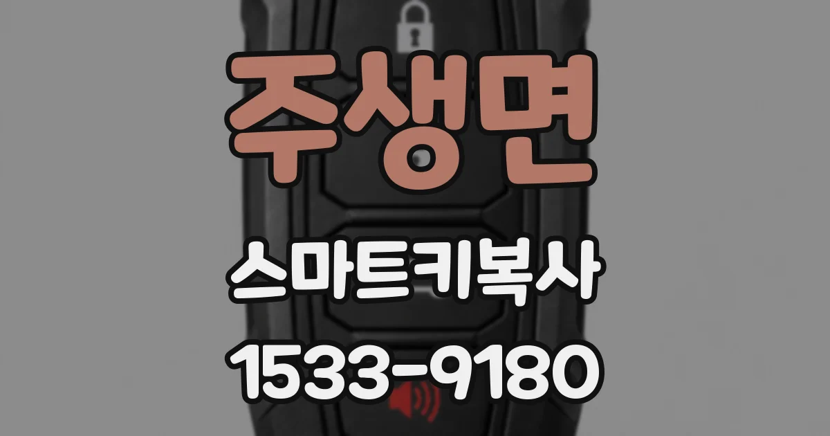 주생면 스마트키복사