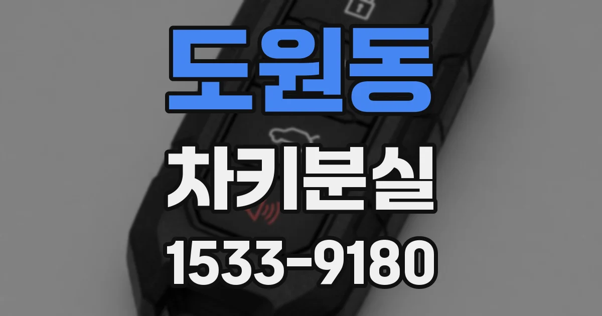 도원동 차키분실