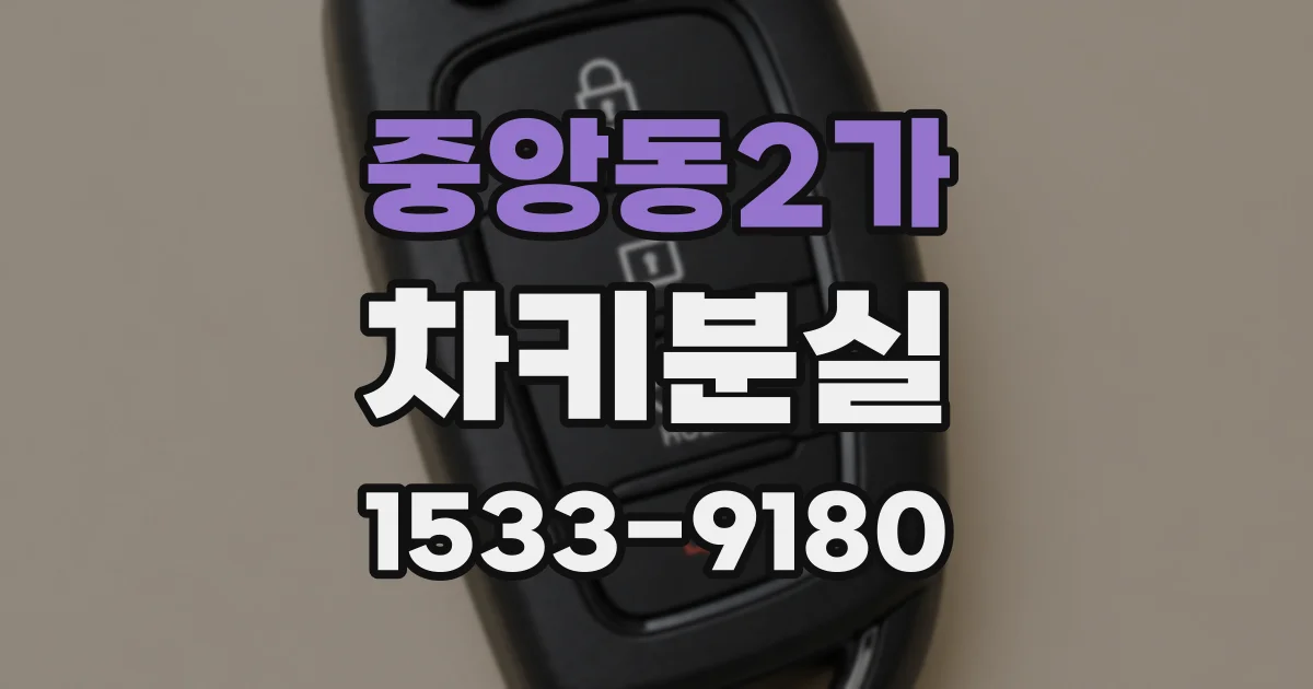 중앙동2가 차키분실
