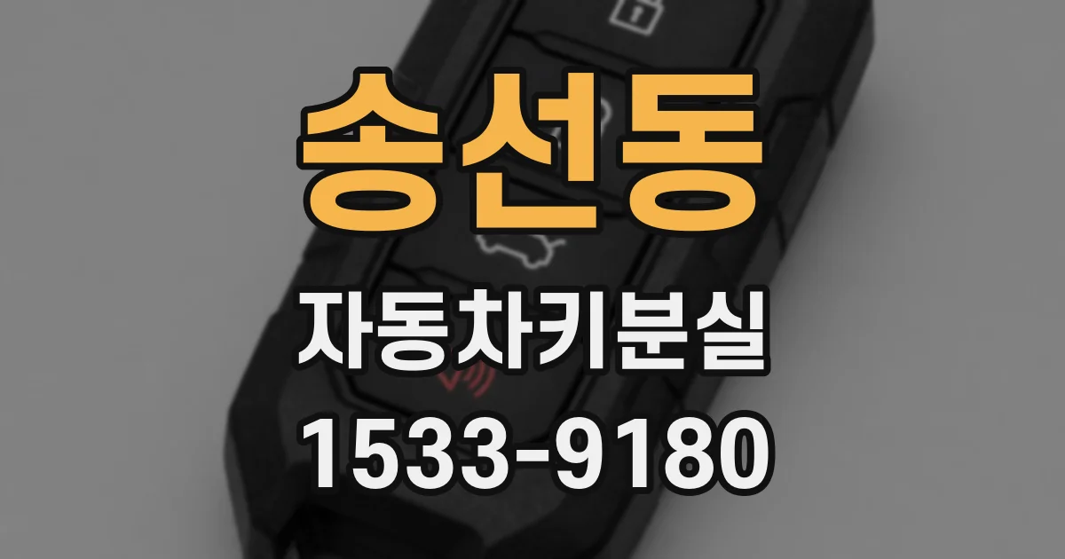 송선동 자동차키분실