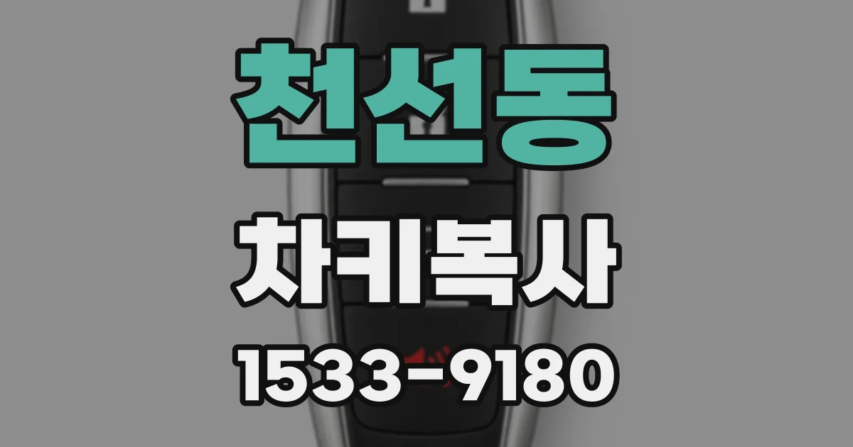 천선동 차키복사