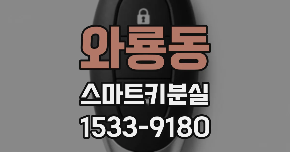 와룡동 스마트키분실