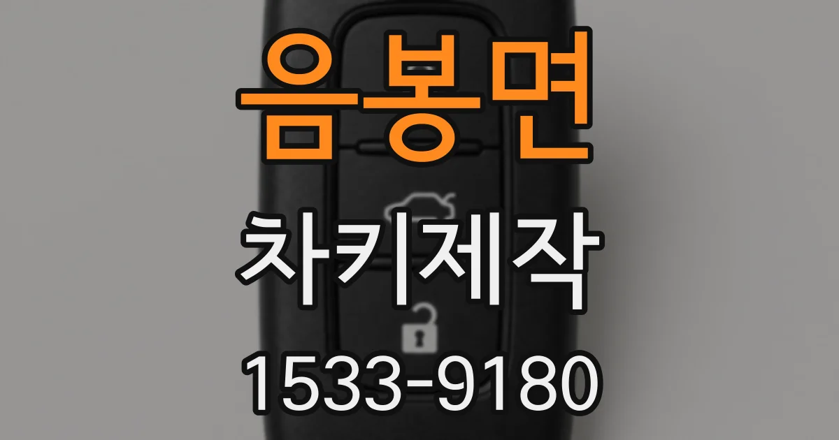 음봉면 차키제작