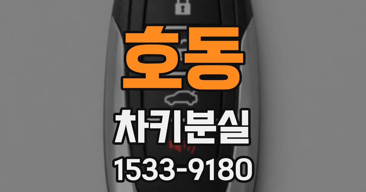 호동 차키분실