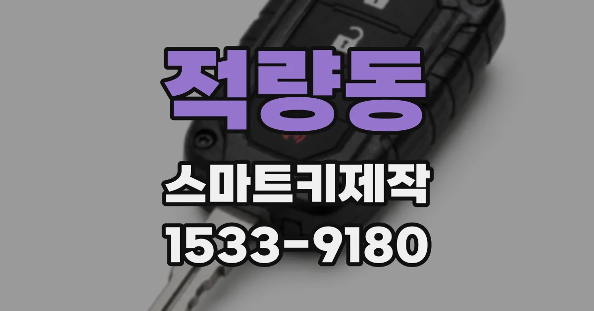 적량동 스마트키제작