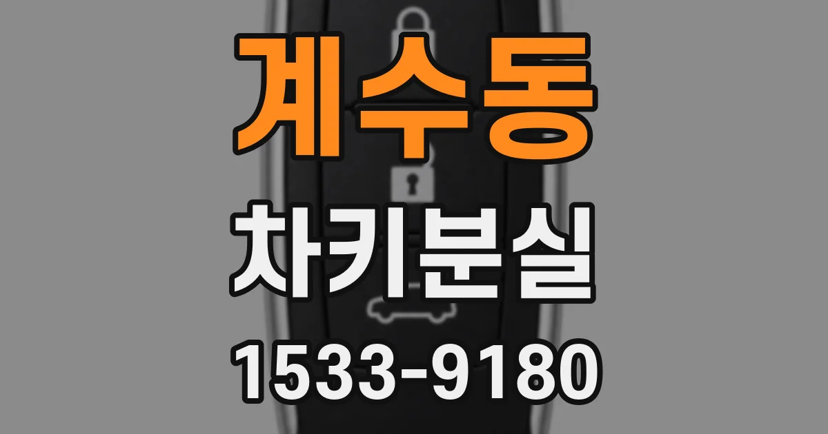 계수동 차키분실