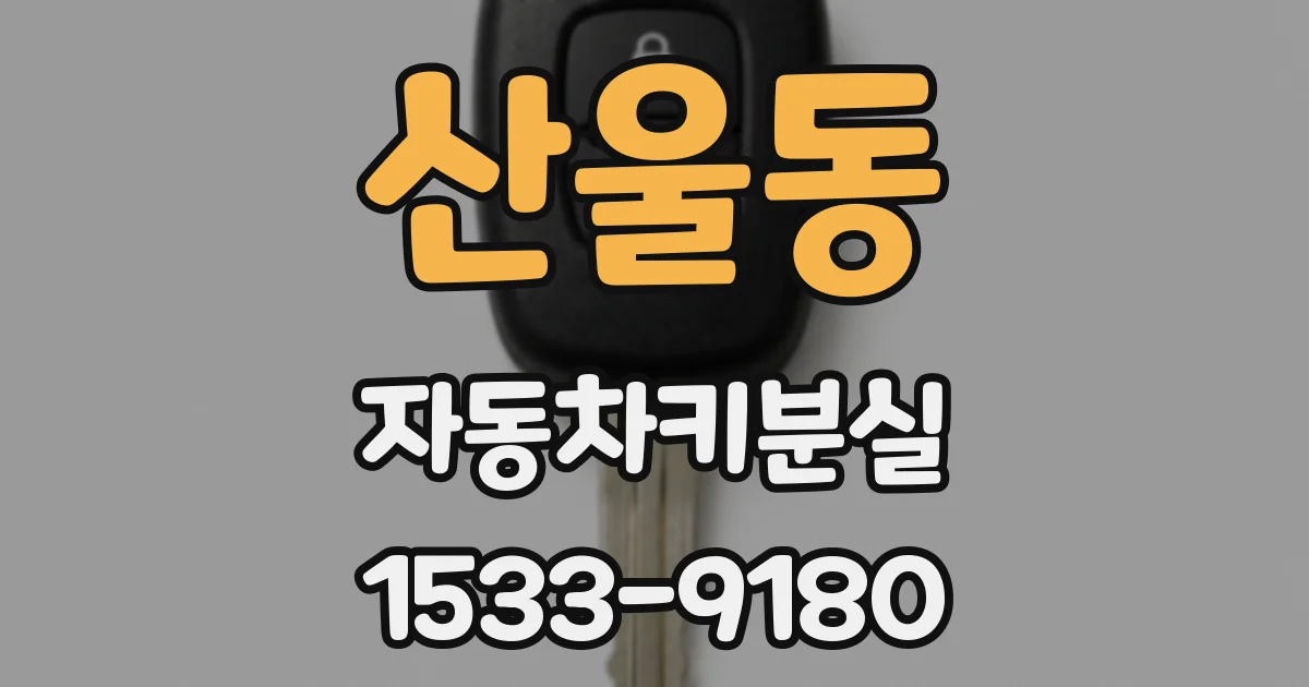 산울동 자동차키분실