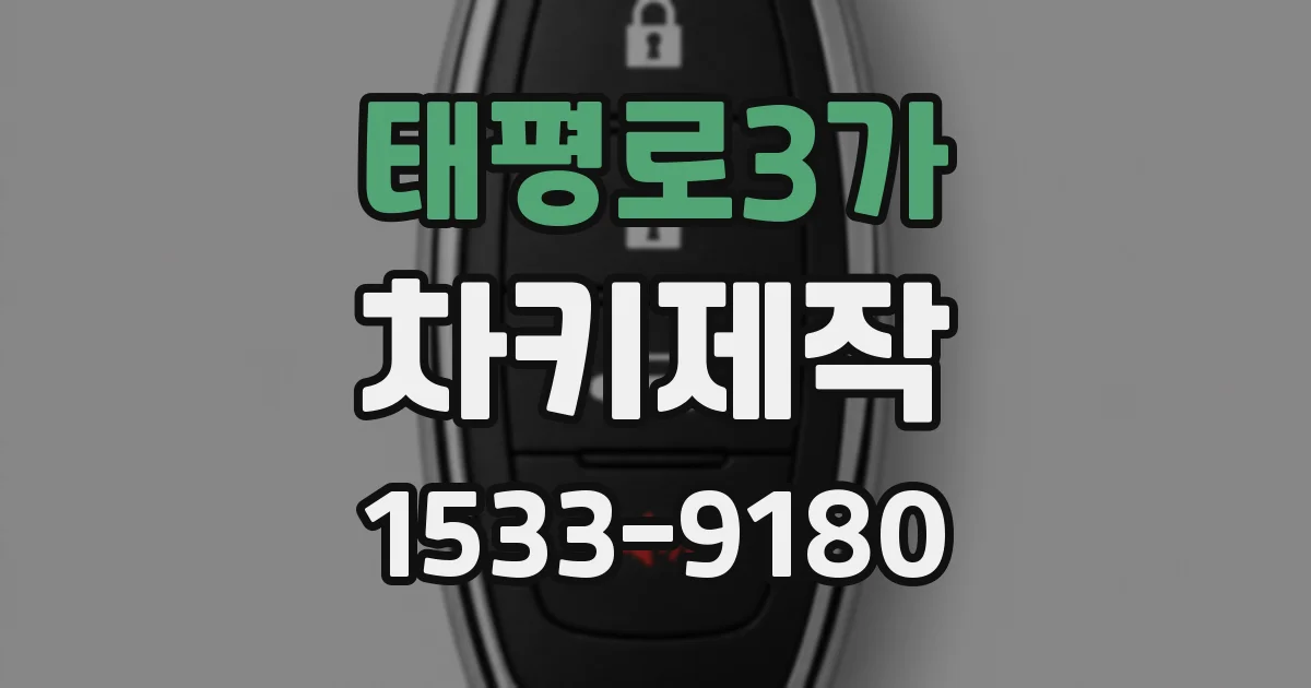 태평로3가 차키제작