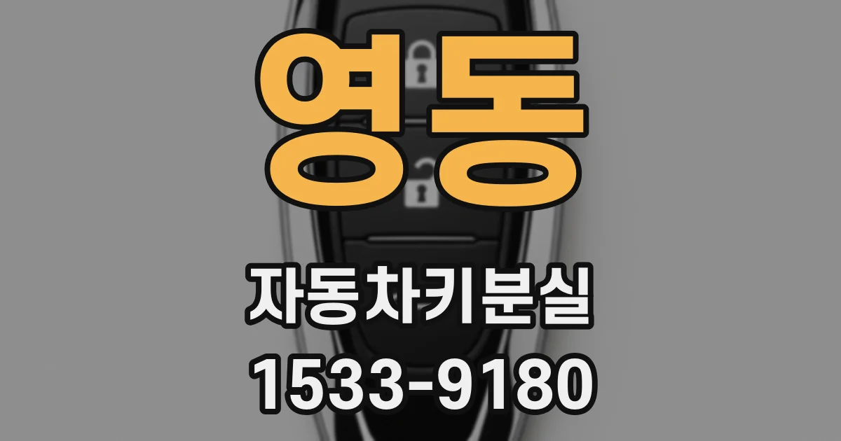 영동 자동차키분실
