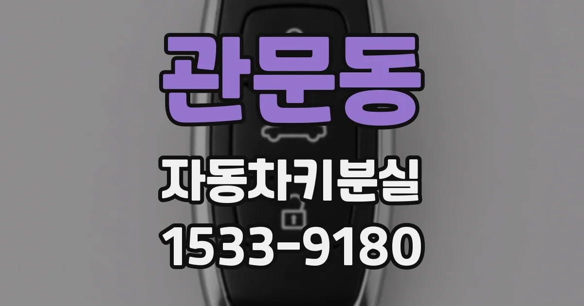 관문동 자동차키분실