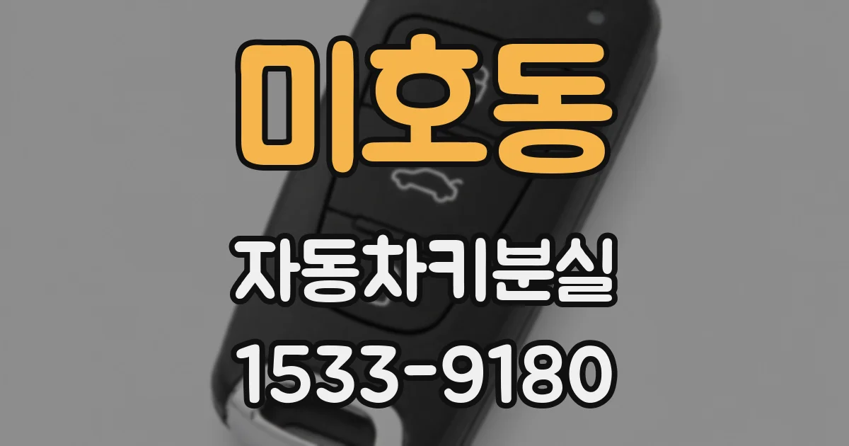 미호동 자동차키분실