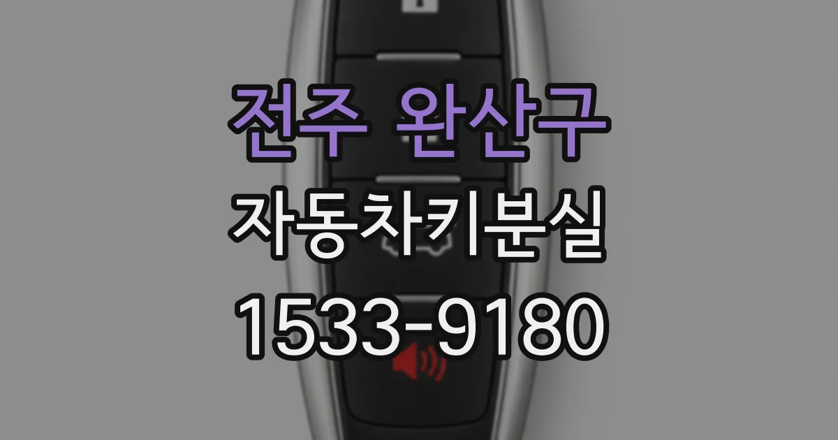 전주 완산구 자동차키분실