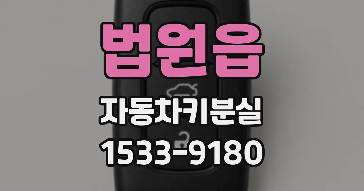 법원읍 자동차키분실
