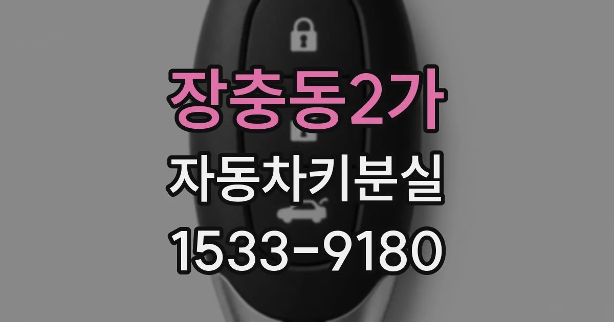 장충동2가 자동차키분실
