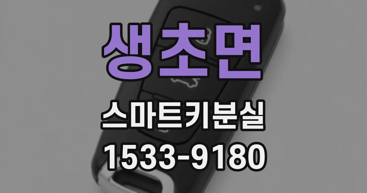 생초면 스마트키분실