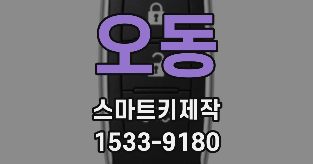 오동 스마트키제작