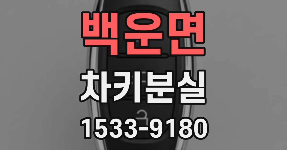 백운면 차키분실