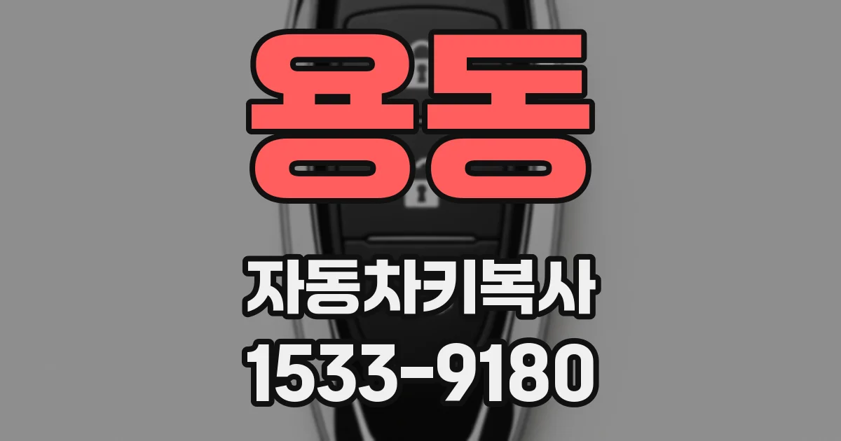 용동 자동차키복사