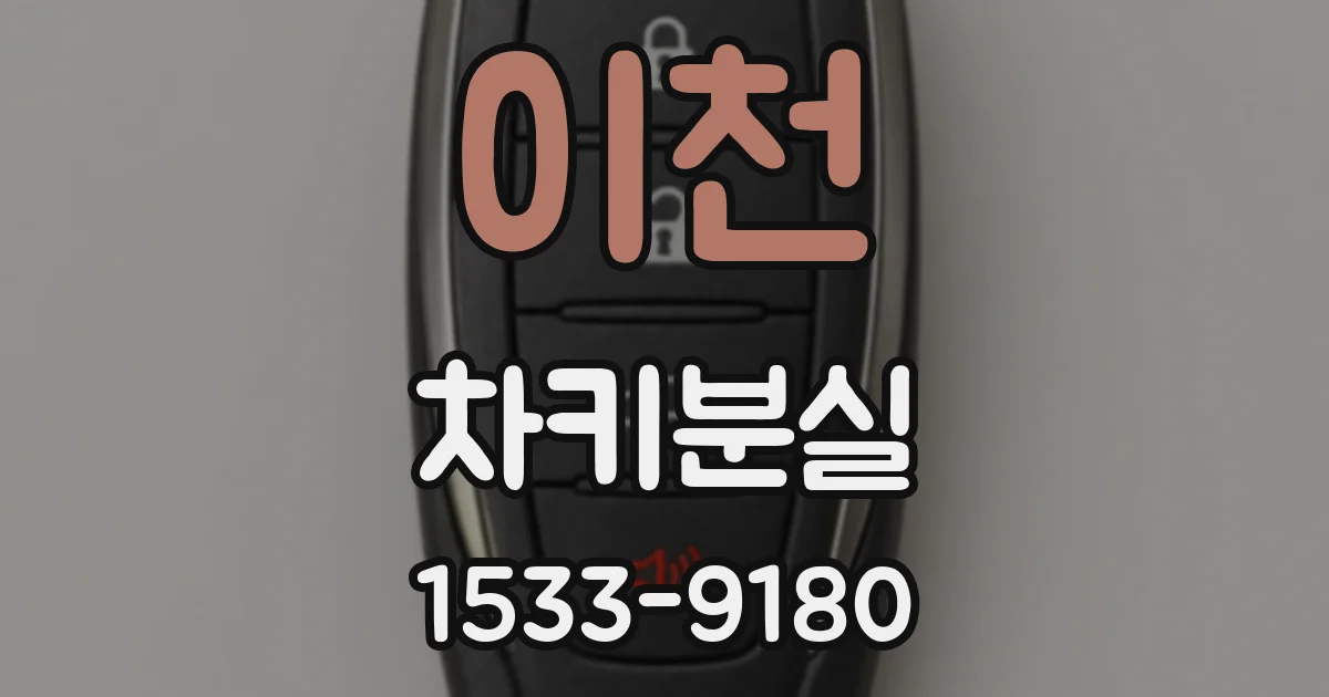 이천 차키분실