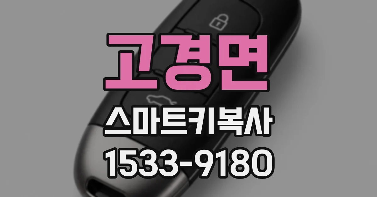 고경면 스마트키복사