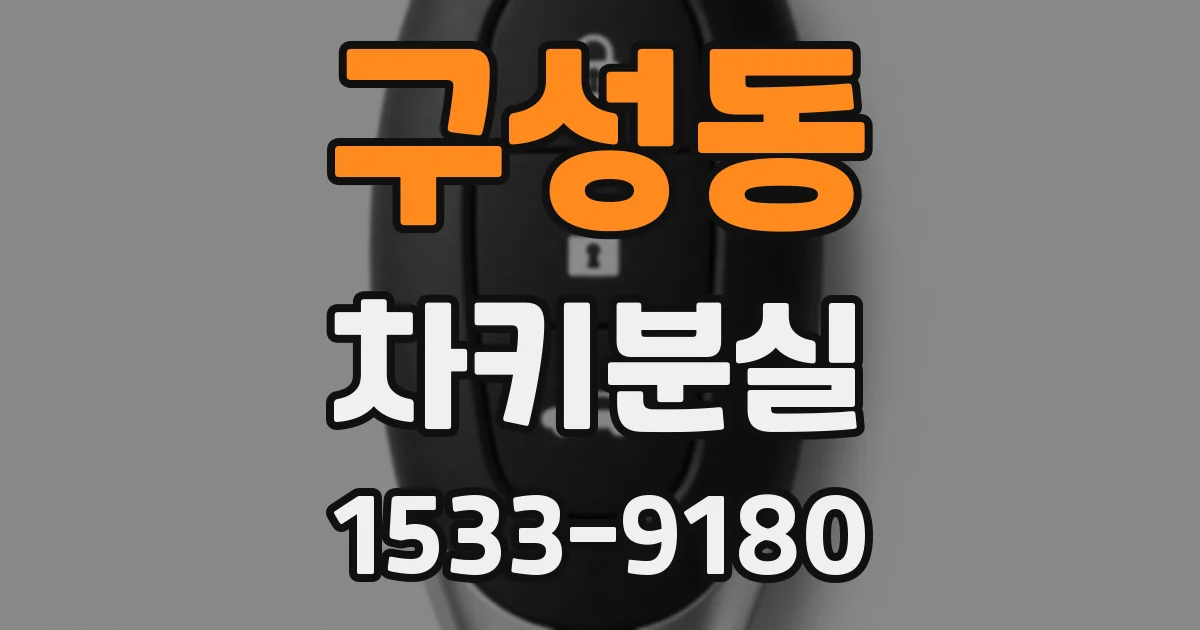 구성동 차키분실