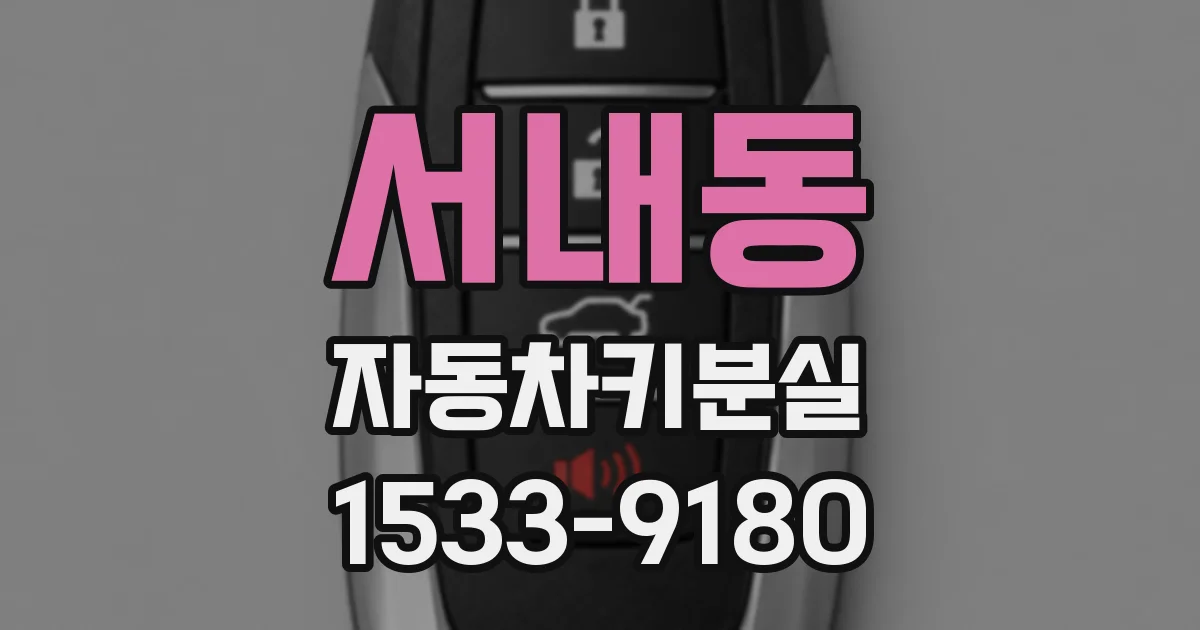 서내동 자동차키분실