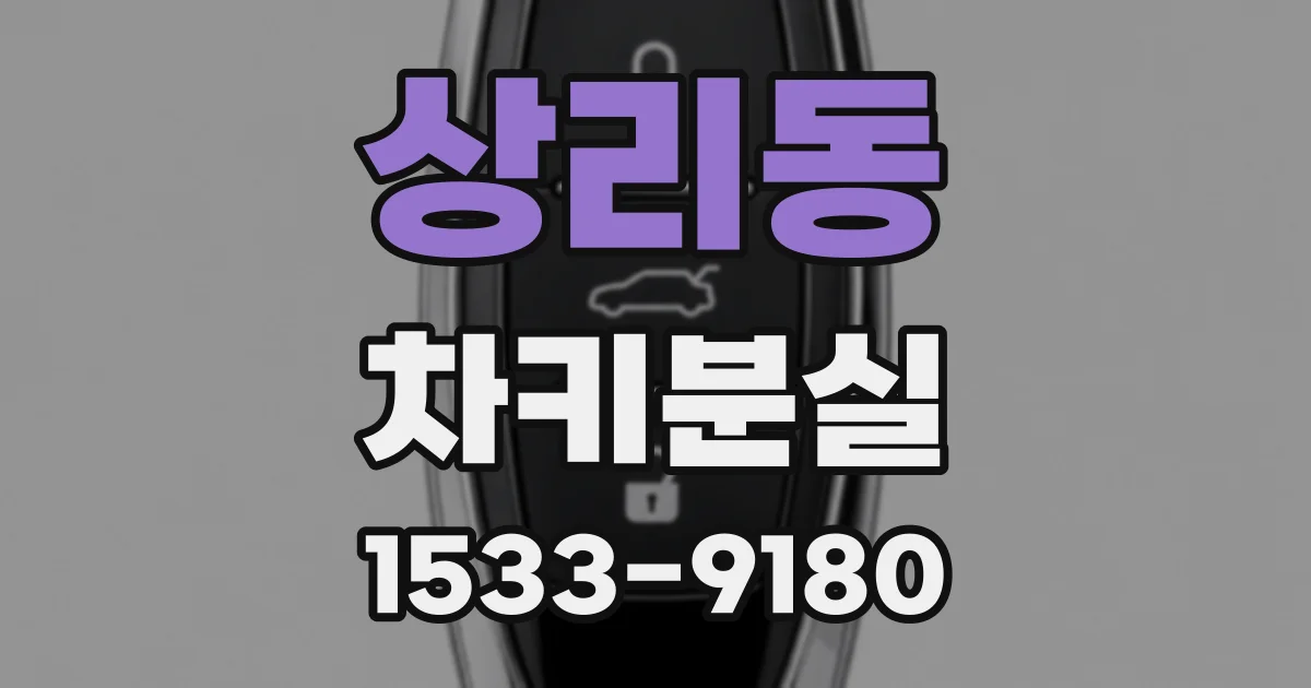 상리동 차키분실