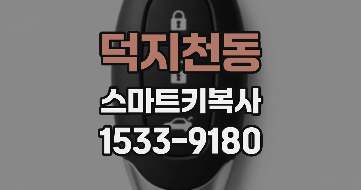 덕지천동 스마트키복사