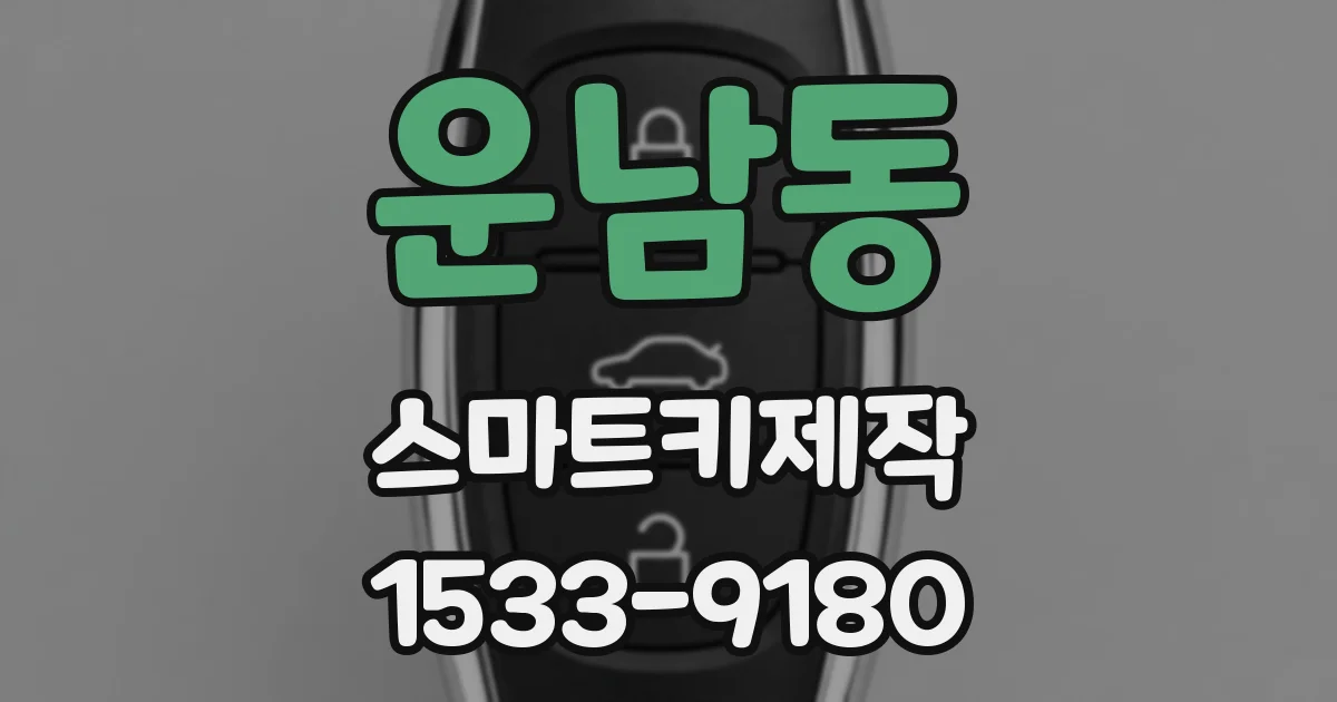 운남동 스마트키제작