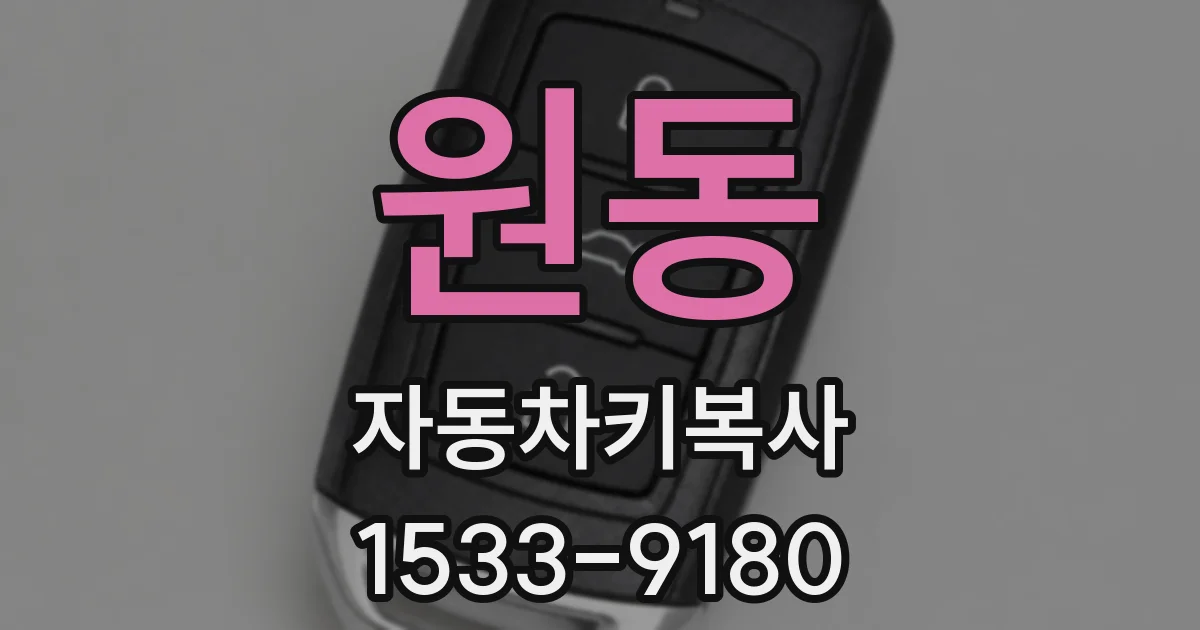원동 자동차키복사