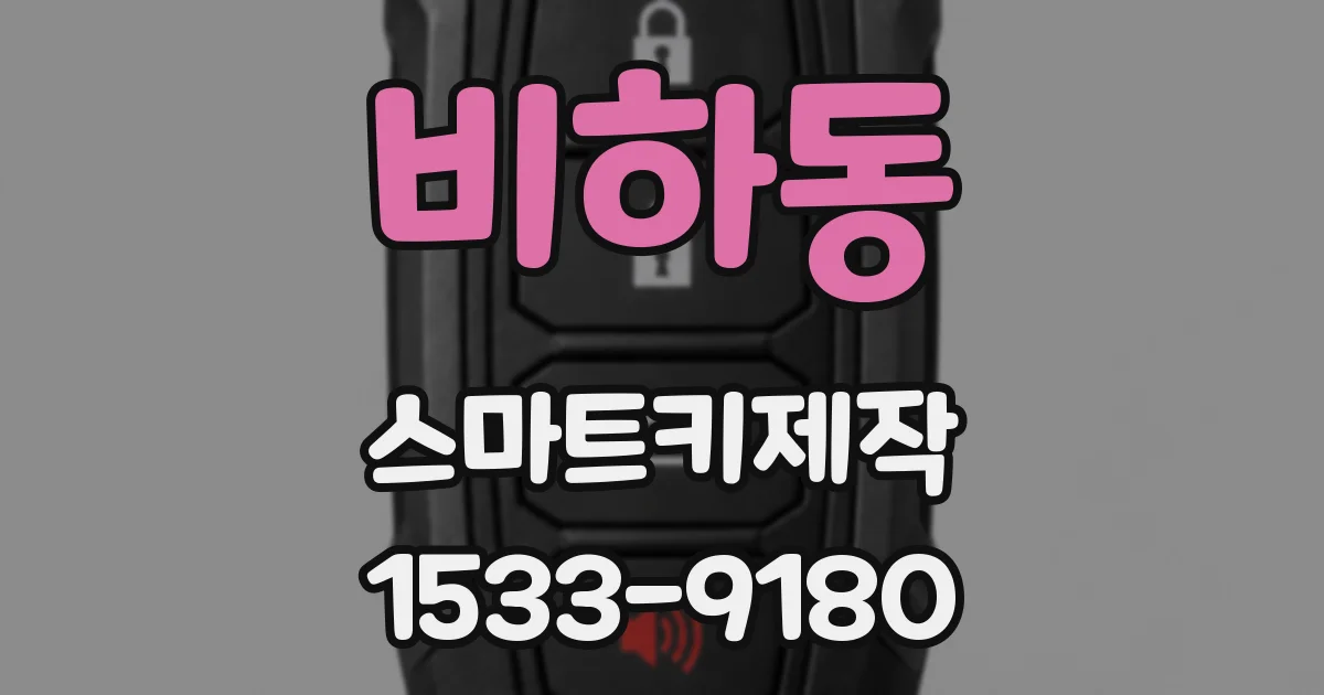 비하동 스마트키제작
