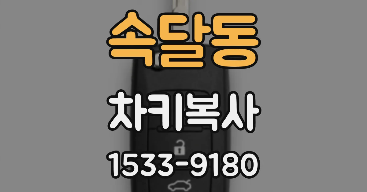속달동 차키복사